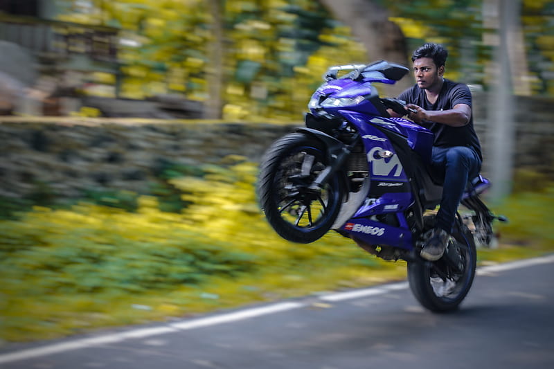 Yamaha r15 v3, bensolom, monster, motorcycle, race, racing, stunt, super,  wheelie, HD wallpaper | Peakpx