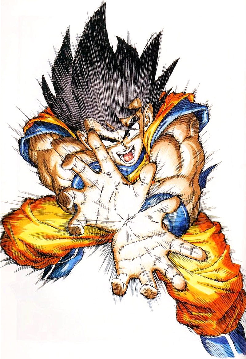Goku Kamehameha, dbz, ki blast, HD phone wallpaper