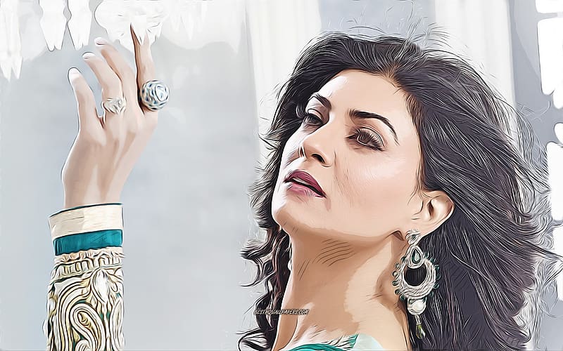 Sushmita Sen Vector Art Bollywood Indian Actress, actrice, sushmita sen, indian, vector art, indian actress, actress, celebrities, people, bollywood, HD wallpaper