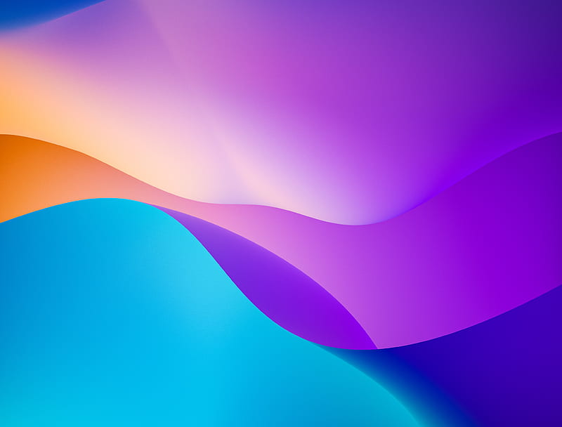 waves, shapes, gradient, abstraction, HD wallpaper