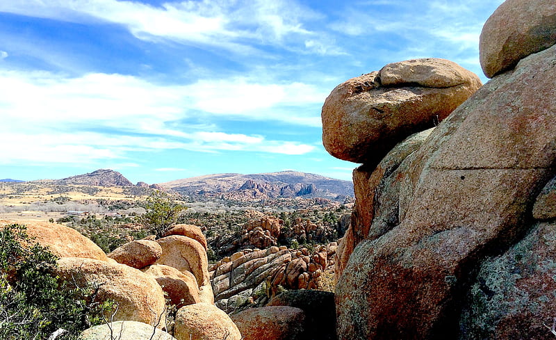 Boulders, mountain, boulder, rock, landscape, HD wallpaper