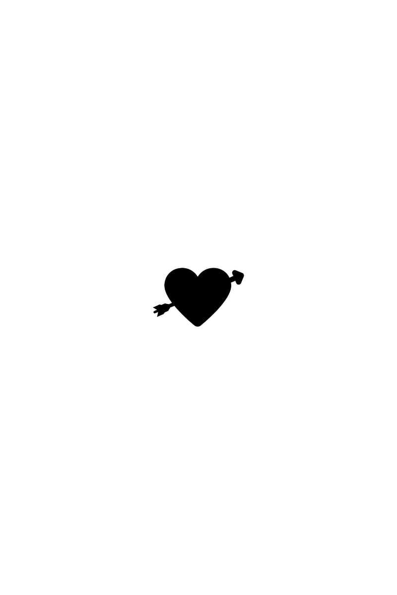 Black heart, love, winners stance, HD phone wallpaper