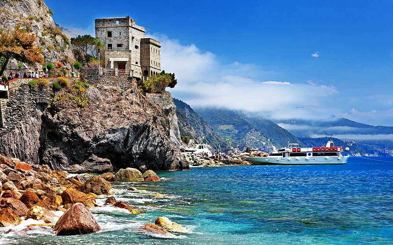 Monterosso al Mare, Cinque Terre, Liguria, La Spezia, Italy, Mediterranean Sea, coast, summer, tourism, travel to Italy, HD wallpaper