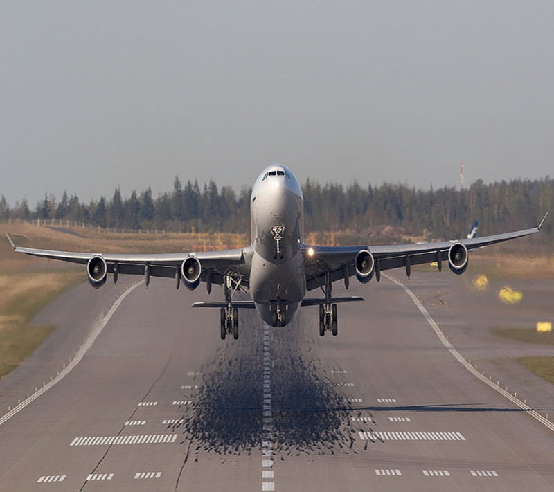 Airplane Take Off, aircraft, airplane, plane, runway, take off, HD wallpaper