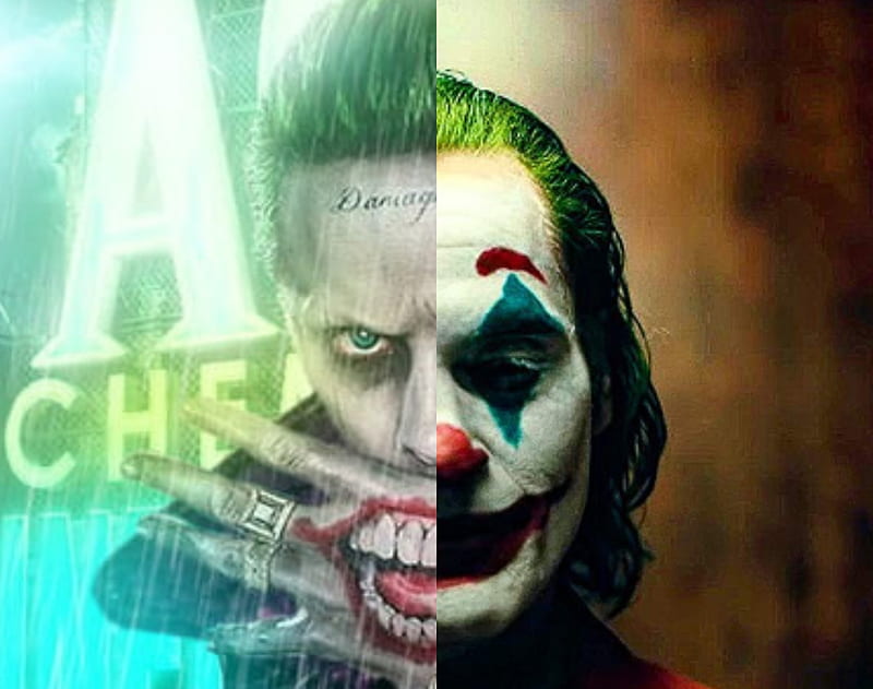 Split Joker Cool Harley Quinn Movie New Joker Old Joker Quin Scary Two Hd Wallpaper Peakpx