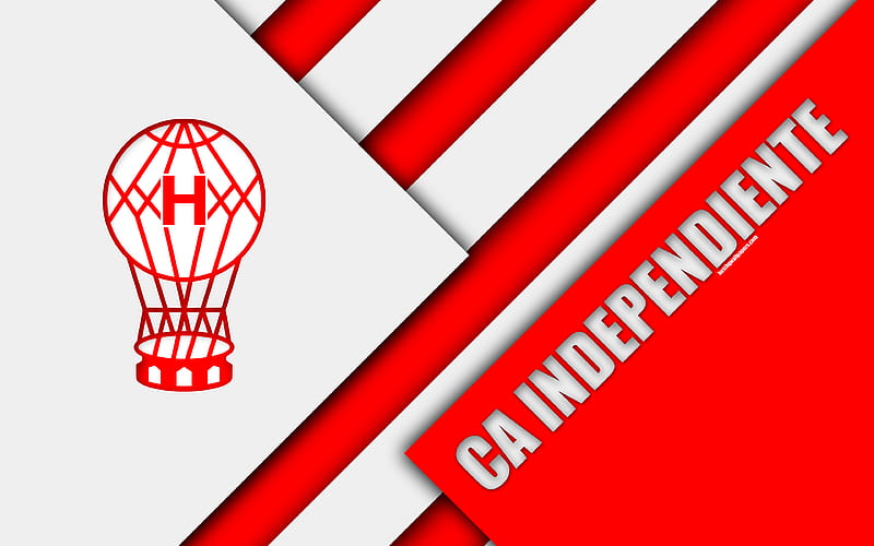 CA Huracan, Argentine football club material design, red white abstraction, Buenos Aires, Argentina, football, Argentine Superleague, First Division, HD wallpaper