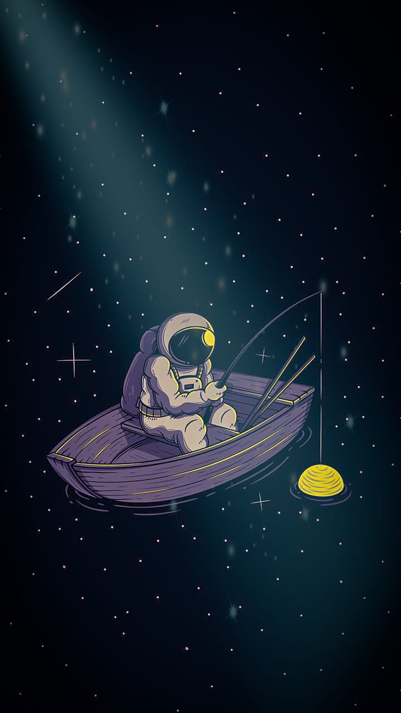 Astronauta , universe, fishing, mars, HD phone wallpaper