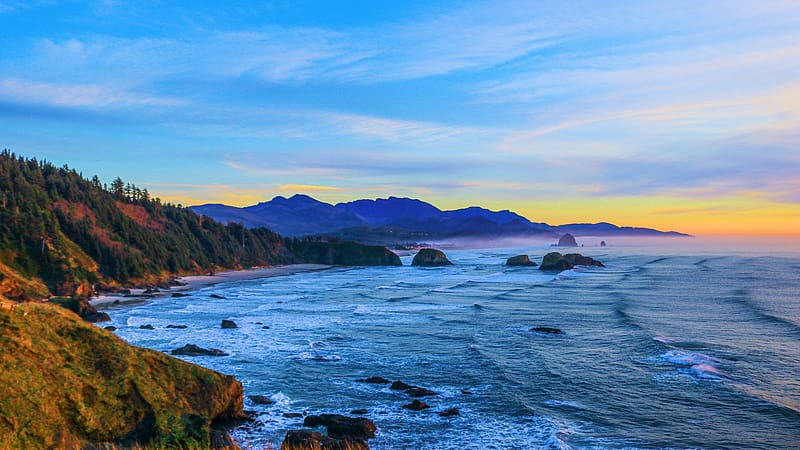 Oregon coast at sunset HD wallpapers  Pxfuel