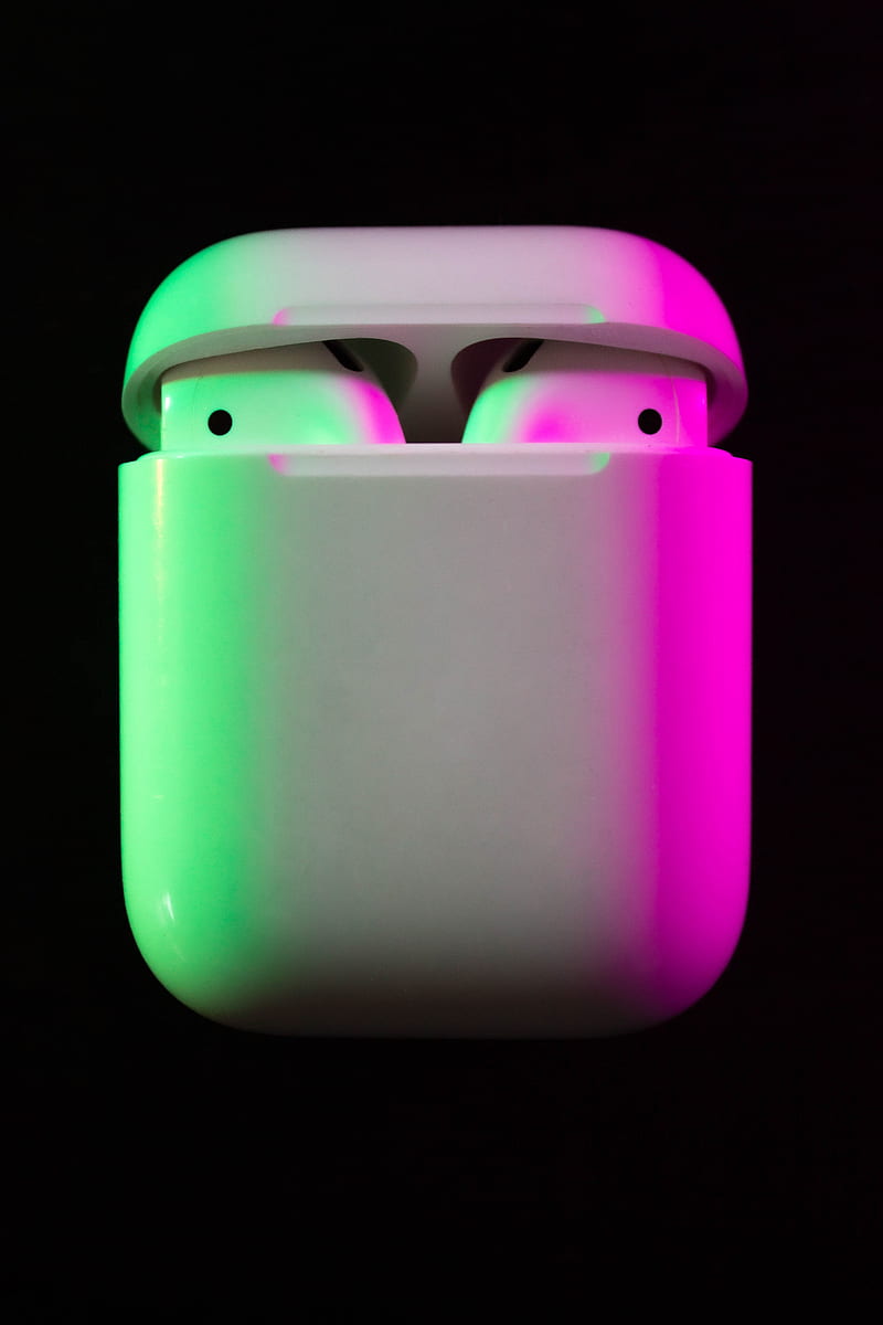 AirPods on a black background, HD phone wallpaper