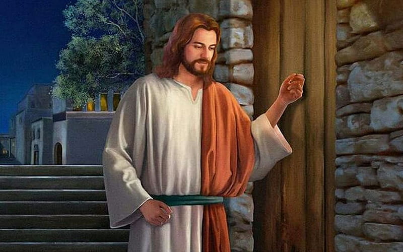 Jesus Knocking, knocking, Christ, Jesus, door, HD wallpaper