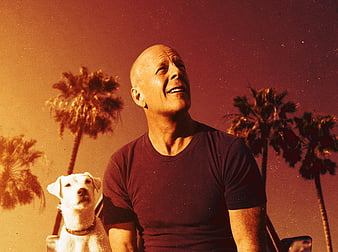 Bruce Willis With Dog In Once Upon A Time In Venice, movies, 2017-movies, once-upon-a-time-in-venice, HD wallpaper