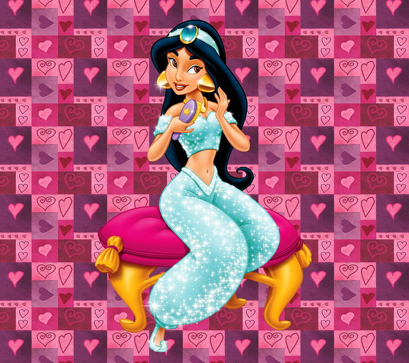 Princess Jasmine, background, character, disney cartoon, HD wallpaper