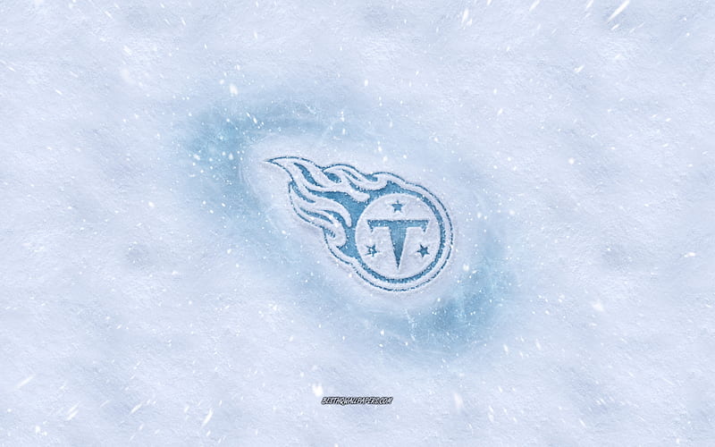 Tennessee Titans logo, American football club, winter concepts, NFL, Tennessee Titans ice logo, snow texture, Nashville, Tennessee, USA, snow background, Tennessee Titans, American football, HD wallpaper
