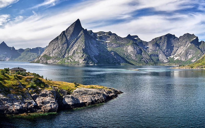 mountains sharp peaks rocks-Beautiful natural scenery, HD wallpaper