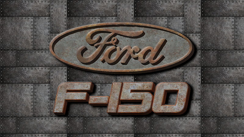 Ford F-150 old steel logo, Ford Oval, Ford Motors Logo, Ford Emblem, Ford Emblem Background, Ford Logo , Vintage Ford, HD wallpaper