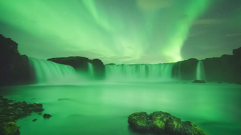 Gooafoss Iceland Waterfall , waterfall, iceland, nature, HD wallpaper