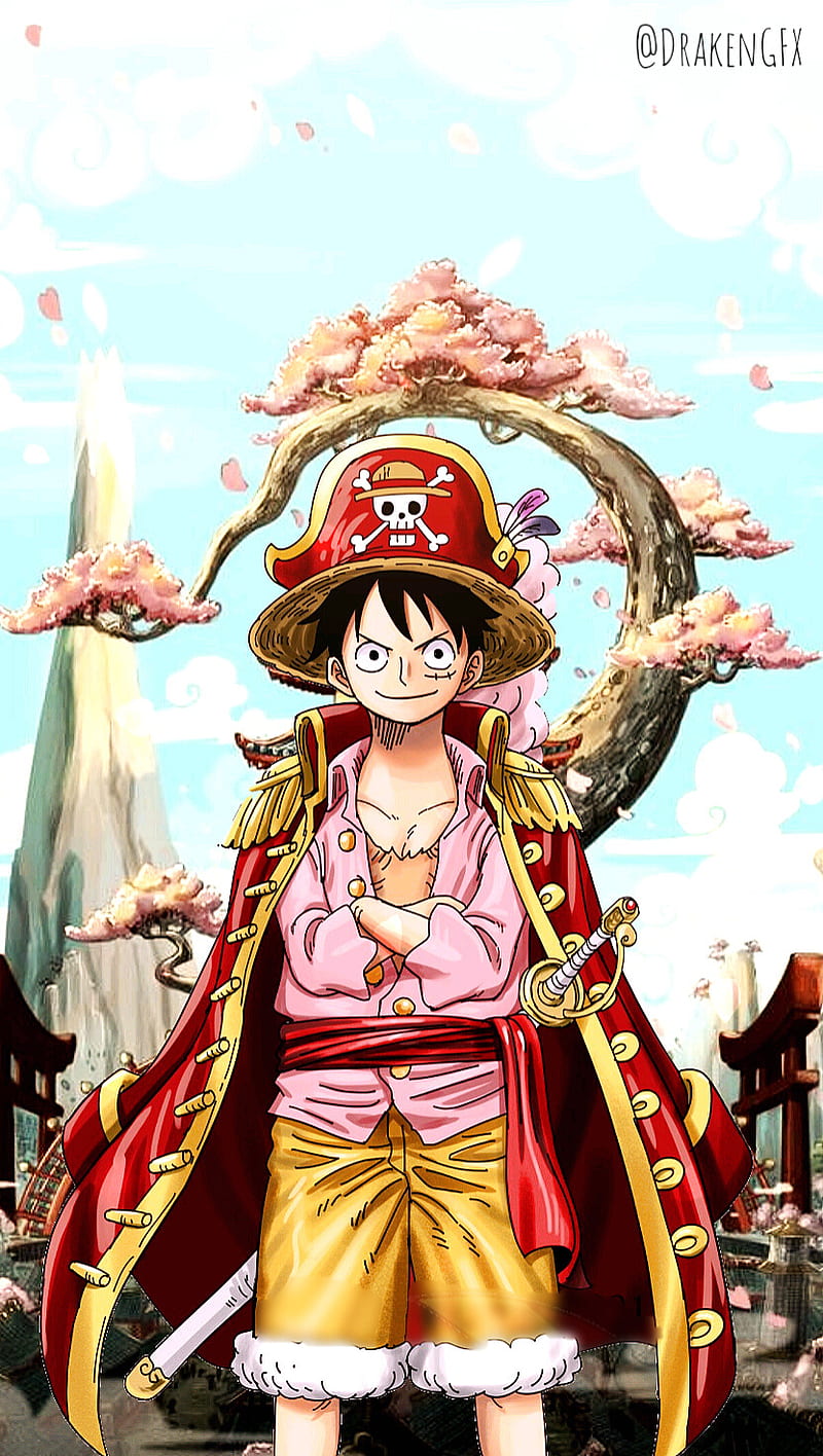 One Piece, android background, Wano, Iphone, Luffy, Monkey D Luffy