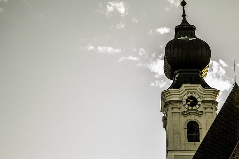 church Tower, church, sky, clouds, tower, 2014, new, heaven, religios, white, HD wallpaper