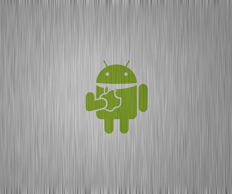 Steel Android , android, apple, fixed, green, it, ita, logo, mela, nexus, steel, HD wallpaper