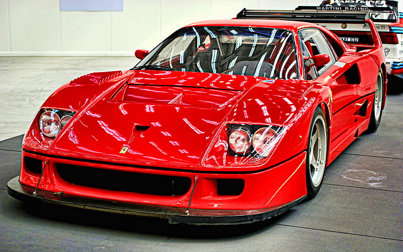 Ferrari F40 LM, , supercars, 1991 cars, retro cars, R, 1991 Ferrari F40, italian cars, Ferrari, HD wallpaper