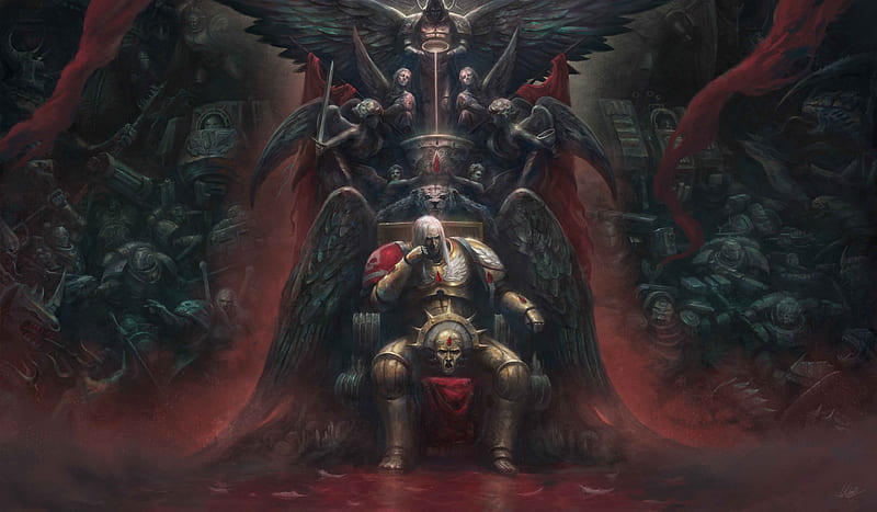Dante ~ The Angels Inferno, dante, fantasy, throne, dark, l j koh, man, ljkoh, inferno, art, angel, HD wallpaper