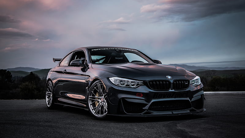 BMW M4 Performace Technic Modified, bmw-m4, bmw, modified, tuned, carros, black, wheels, HD wallpaper
