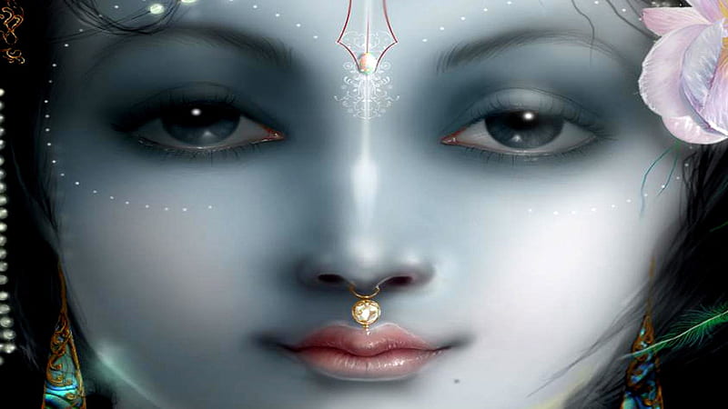 Beautiful Krishna Face Krishna, HD wallpaper