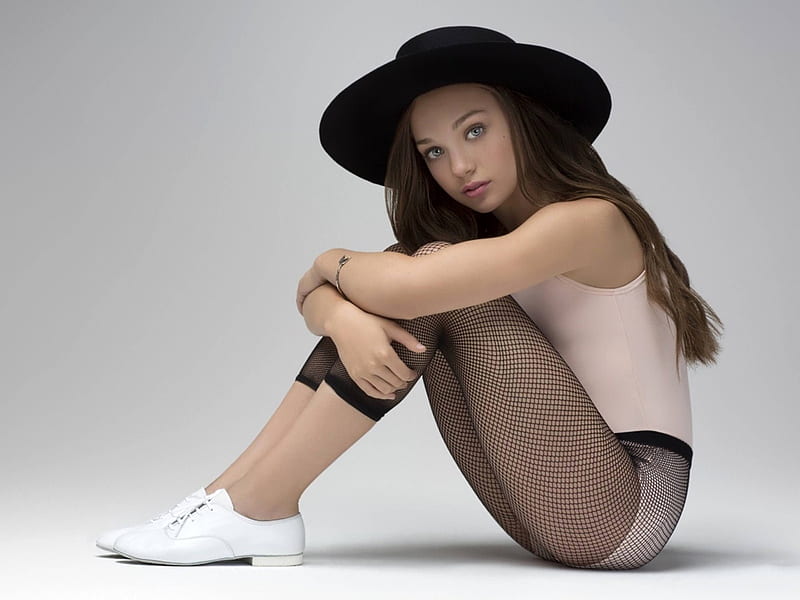 Maddie Ziegler, model, Ziegler, Maddie, bonito, 2018, dancer, leotard, hat,  leggings, HD wallpaper