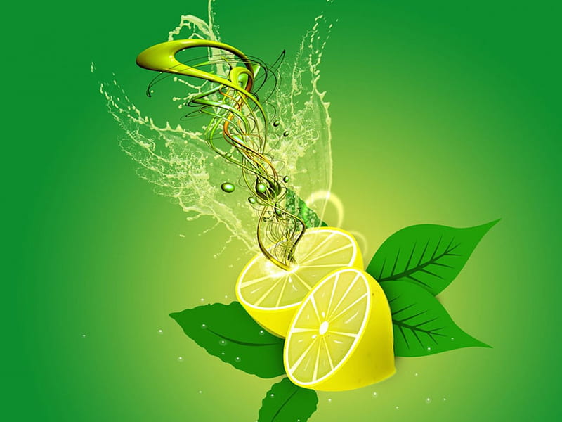 Citric Explosion, fruit, explode, green, juice, explosion, lemon, HD wallpaper