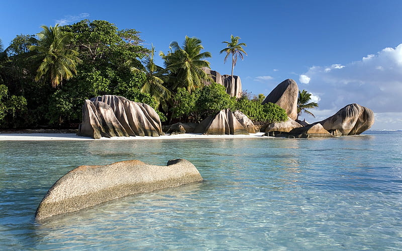 Seychelles sea shores beach-Nature High Quality, HD wallpaper