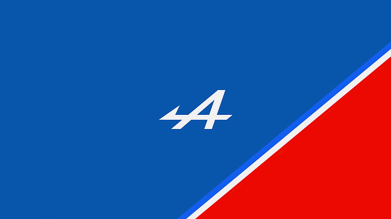 Alpine F1 Logo Minimal, alpine, carros, logo, minimalism, minimalist, HD wallpaper