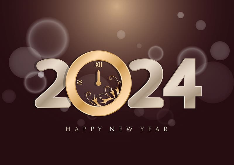 :), golden, black, craciun, christmas, 2024, card, new year, HD wallpaper