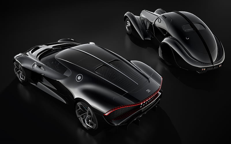 2019, Bugatti La Voiture Noire, car evolution, hypercar, new black La Voiture Noire, swedish supercars, Bugatti, HD wallpaper