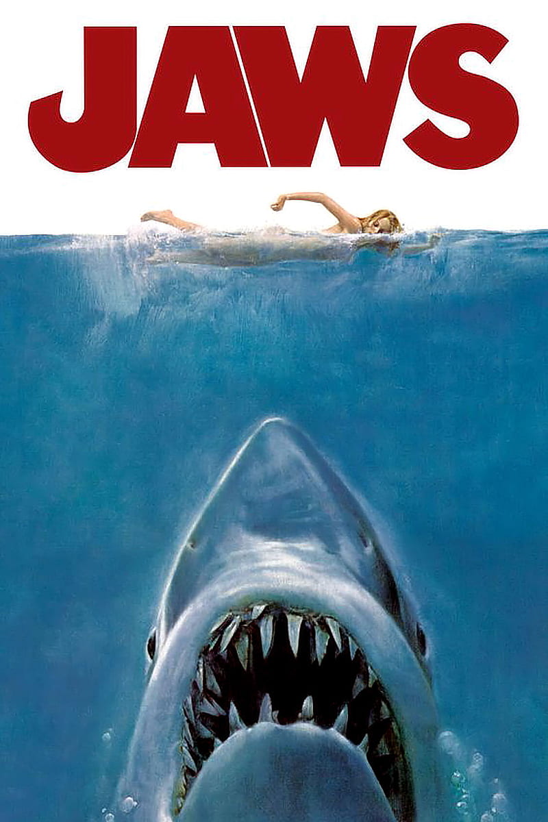 Jaws, fish, horror, movie, scary, sea, shark, sharks, swiming, HD phone wallpaper