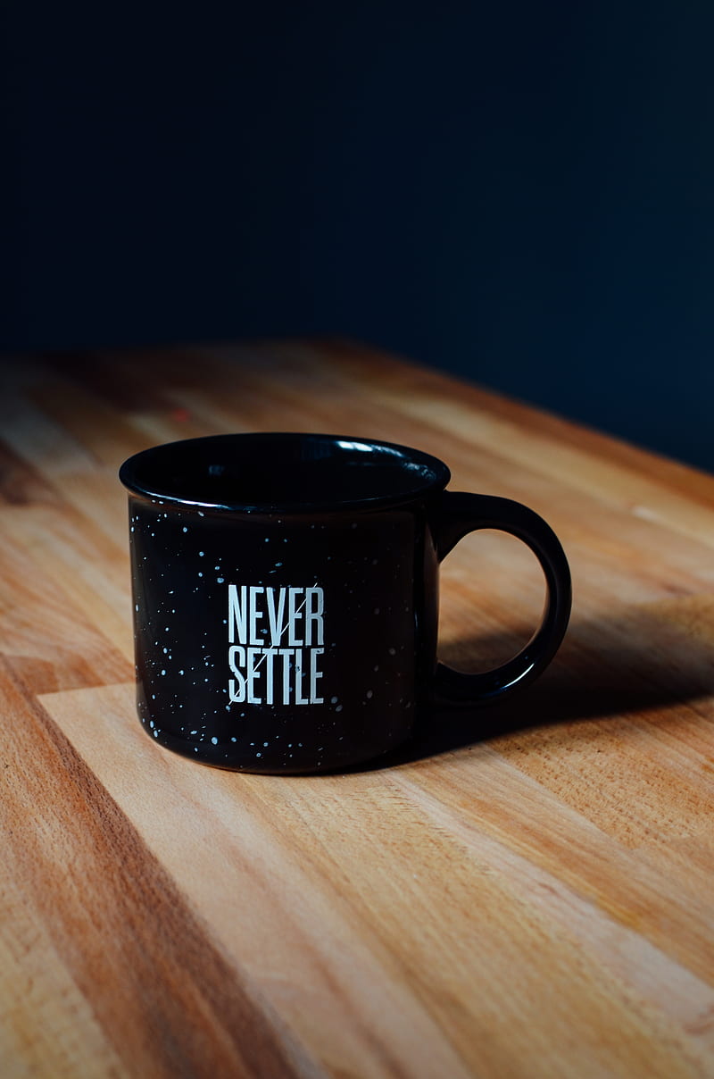 Never Settle, quotes, motivational, mood, tech, sayings, HD phone wallpaper