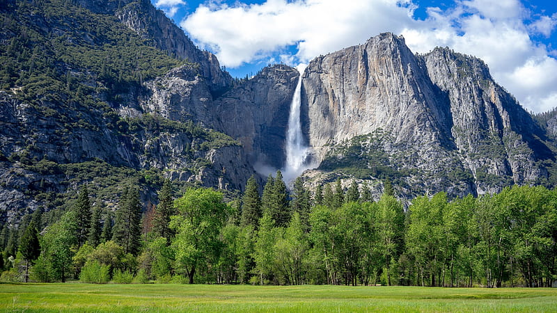 4K free download | Usa, Mountain, Waterfall, Earth, National Park ...