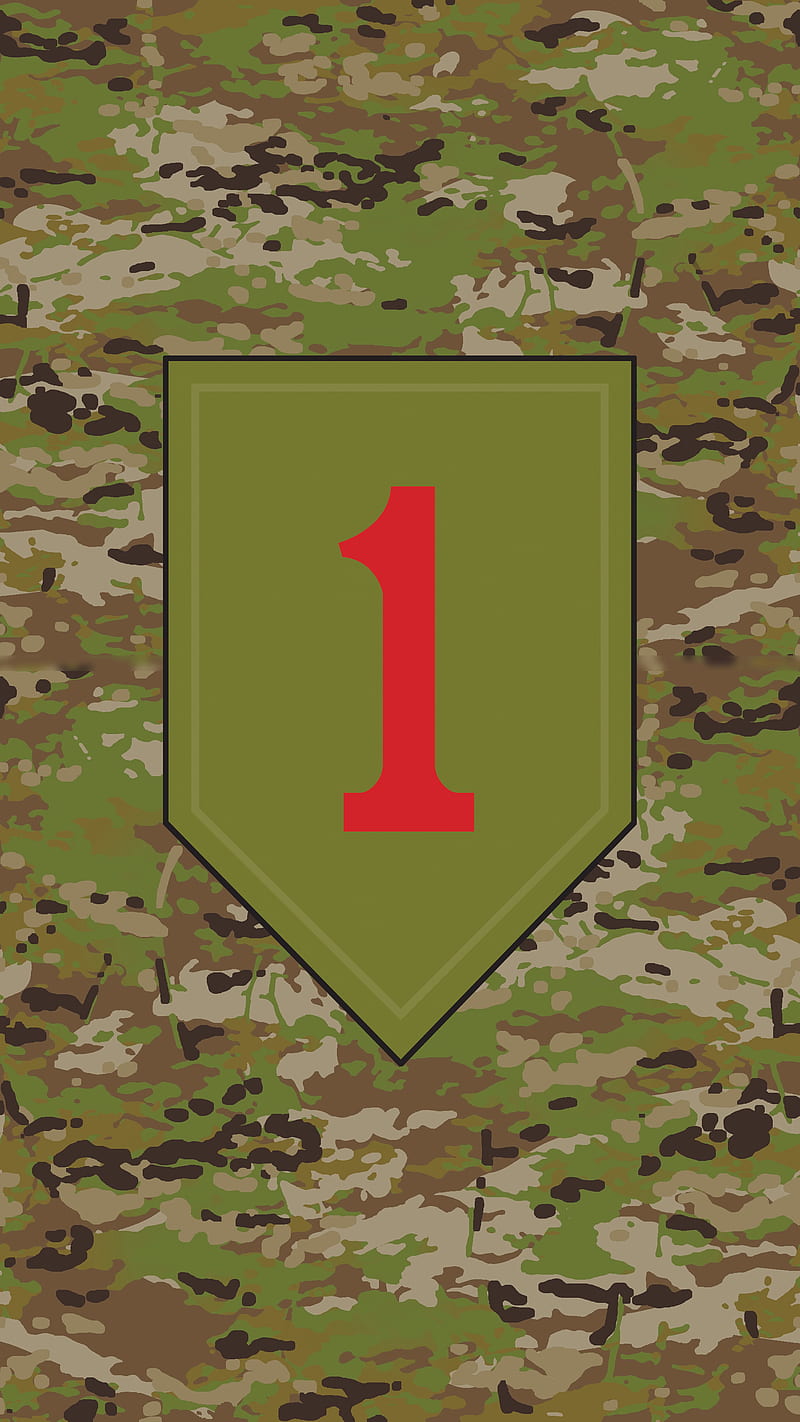 1st Infantry Div, 929, army, big, camo, camouflage, division, first, military, multicam, one, red, us, vector, HD phone wallpaper