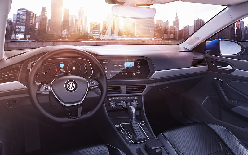 Volkswagen Jetta, sedans, interior, 2019 cars, VW Jetta, Volkswagen, HD wallpaper