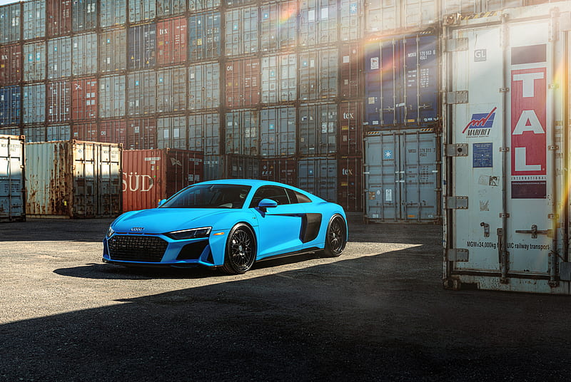 Blue Audi R8 Jenn , audi-r8, audi, carros, 2021-cars, HD wallpaper