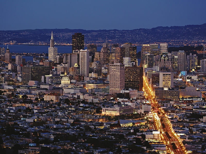 San Francisco Skyline, USA, San Francisco, California, Cities, HD wallpaper
