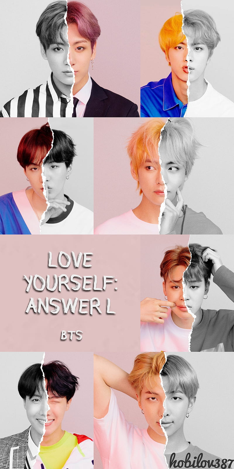 BTS LY Answer L, love yourself answer, version l, pink, gris, HD phone  wallpaper | Peakpx