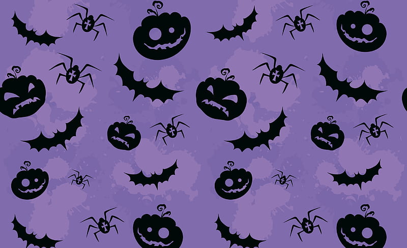 Halloween Background, halloween, celebrations, holidays, pumpkin, bat, HD wallpaper