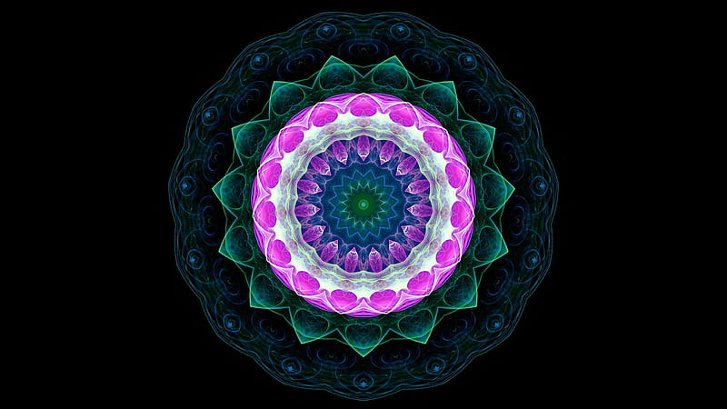 Fractal Mandala Patterns Abstract, HD wallpaper