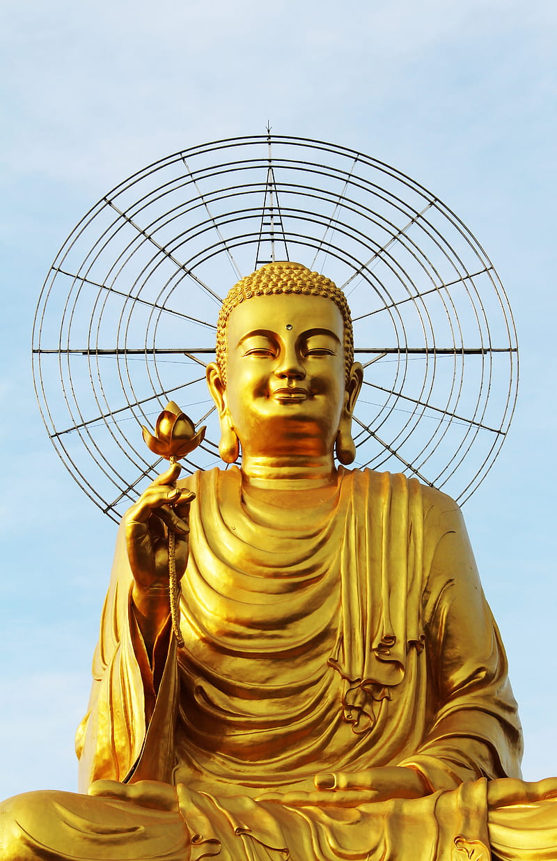 Buddha, buddhism, buddhist, golden, nika, nirvana, religion, statue, travel, HD phone wallpaper