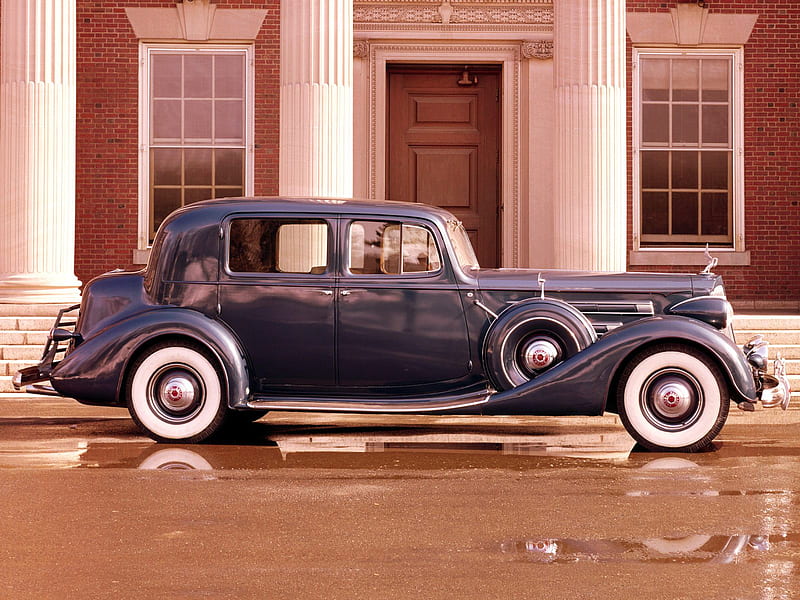 1937 Packard, 1937, antique, automobile, car, packard, classic, HD wallpaper