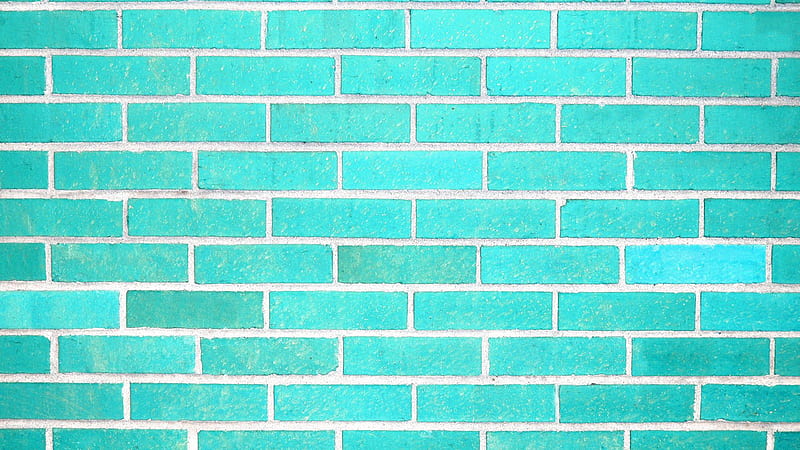 Teal Brick Stone Wall Background Teal, HD wallpaper