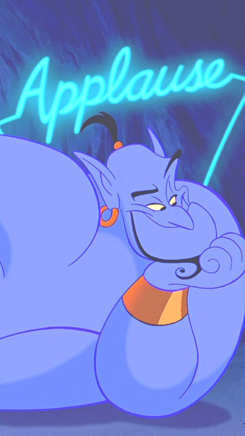 Genie Aladdin Applause Blue Disney Hd Mobile Wallpaper Peakpx
