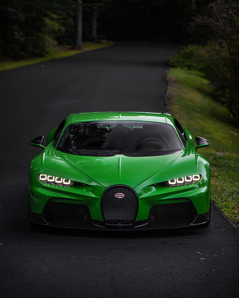 Bugatti - Our ferocious titan of speed has reached the East Coast of the US. The CHIRON Super Sport, defined by its streamlined longtail bodywork, joins a long line of Super, Green Bugatti, HD phone wallpaper