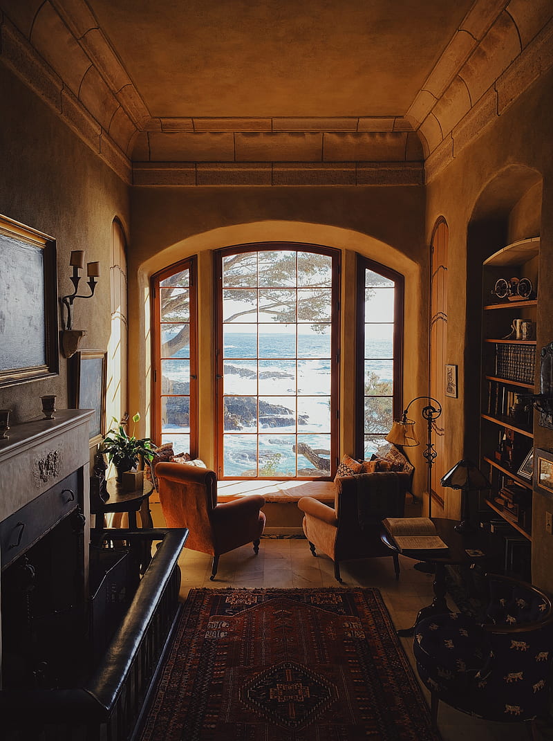 room, interior, furniture, window, view, HD phone wallpaper