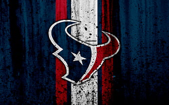 Download wallpapers Houston Texans, 4k, logo, grunge art, American football  team, emblem, blue background, paint art, NFL, Houston, Texas, USA,  National Football League, creative art for desktop with resolution  3840x2400. High Quality